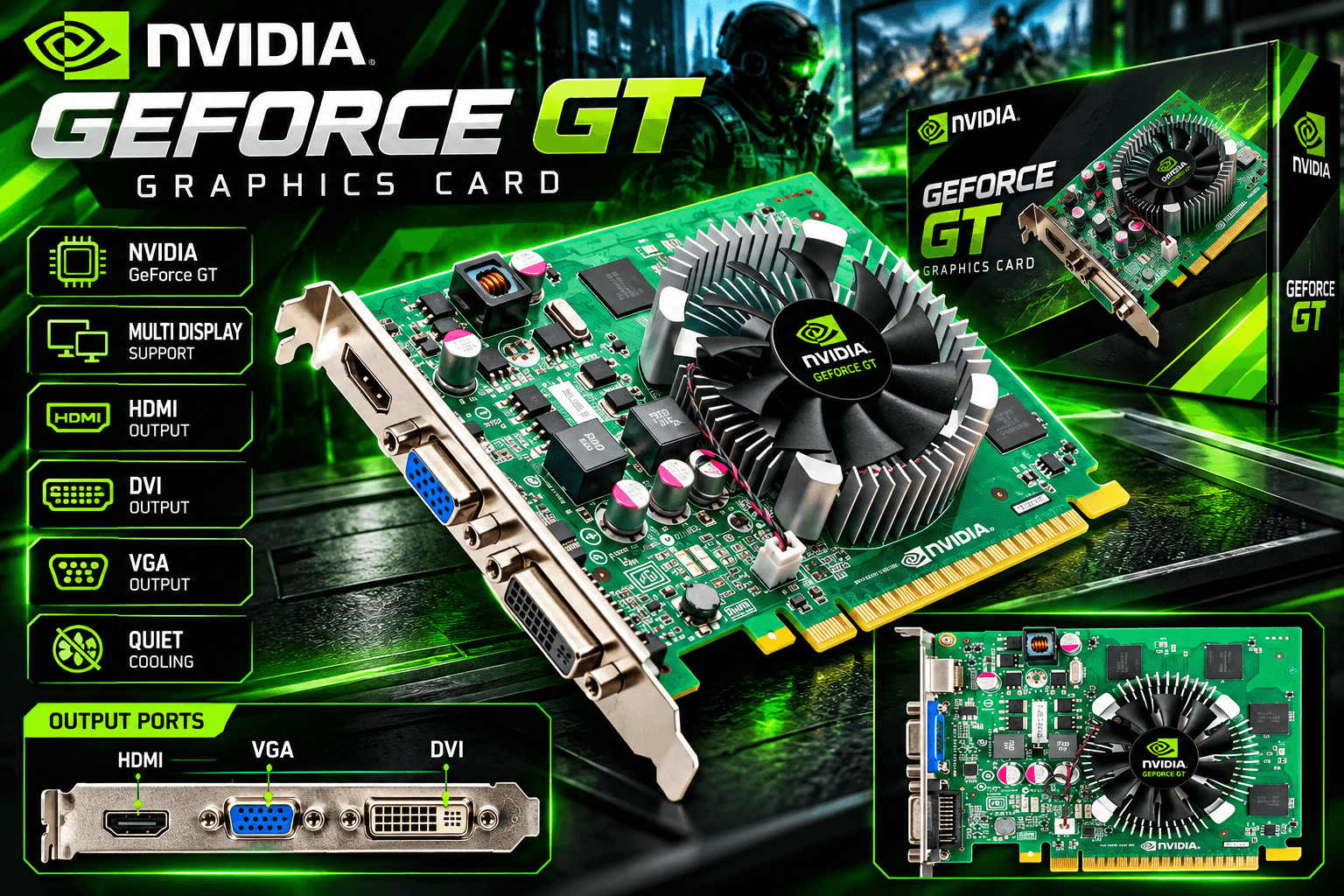 Ninja NVIDIA GeForce GT 730 2GB DDR3 Graphics Card – 128-Bit 2