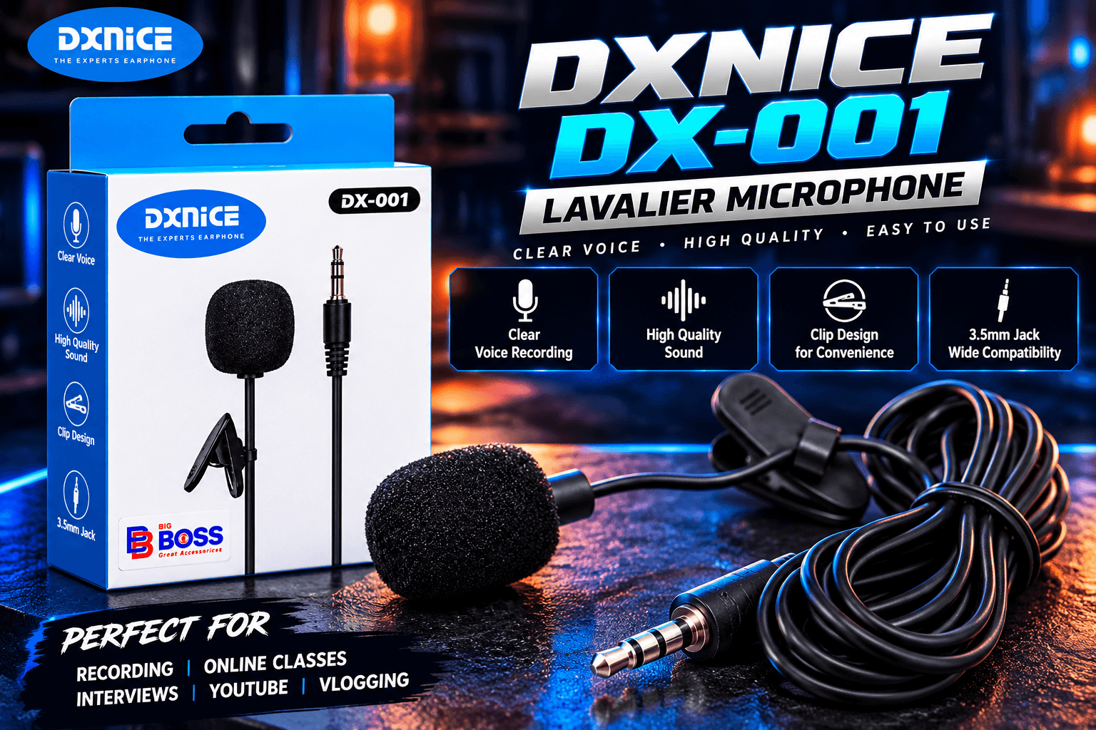 DXNICE DX-001 Lavalier Microphone
