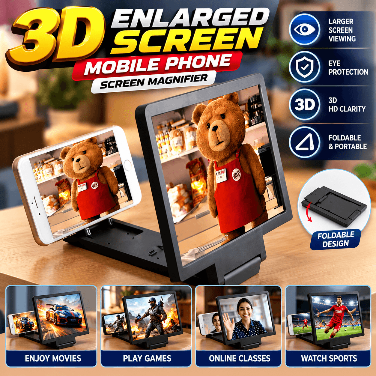 3D Mobile Phone Screen Magnifier