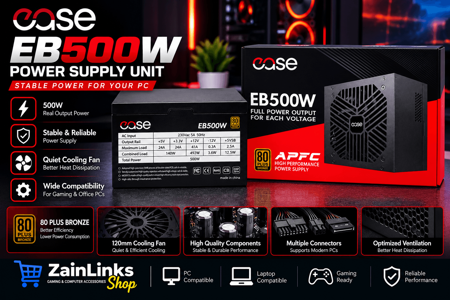Ease EB500W 500W Power Suppl