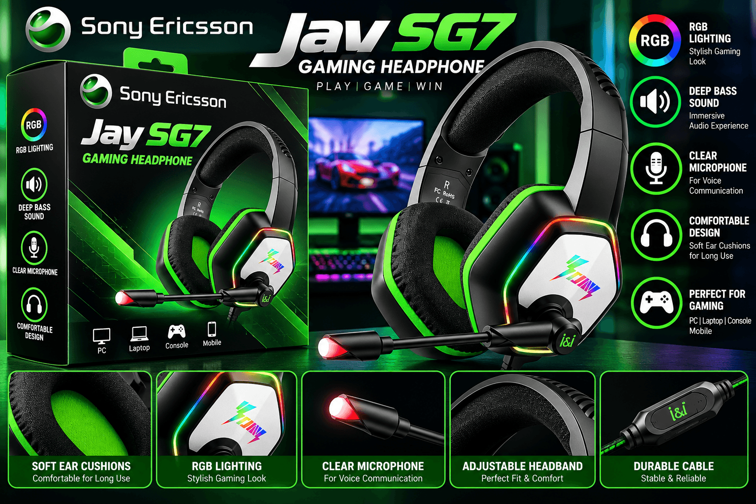 Sony Ericsson Jay SG7 Gaming Headphone