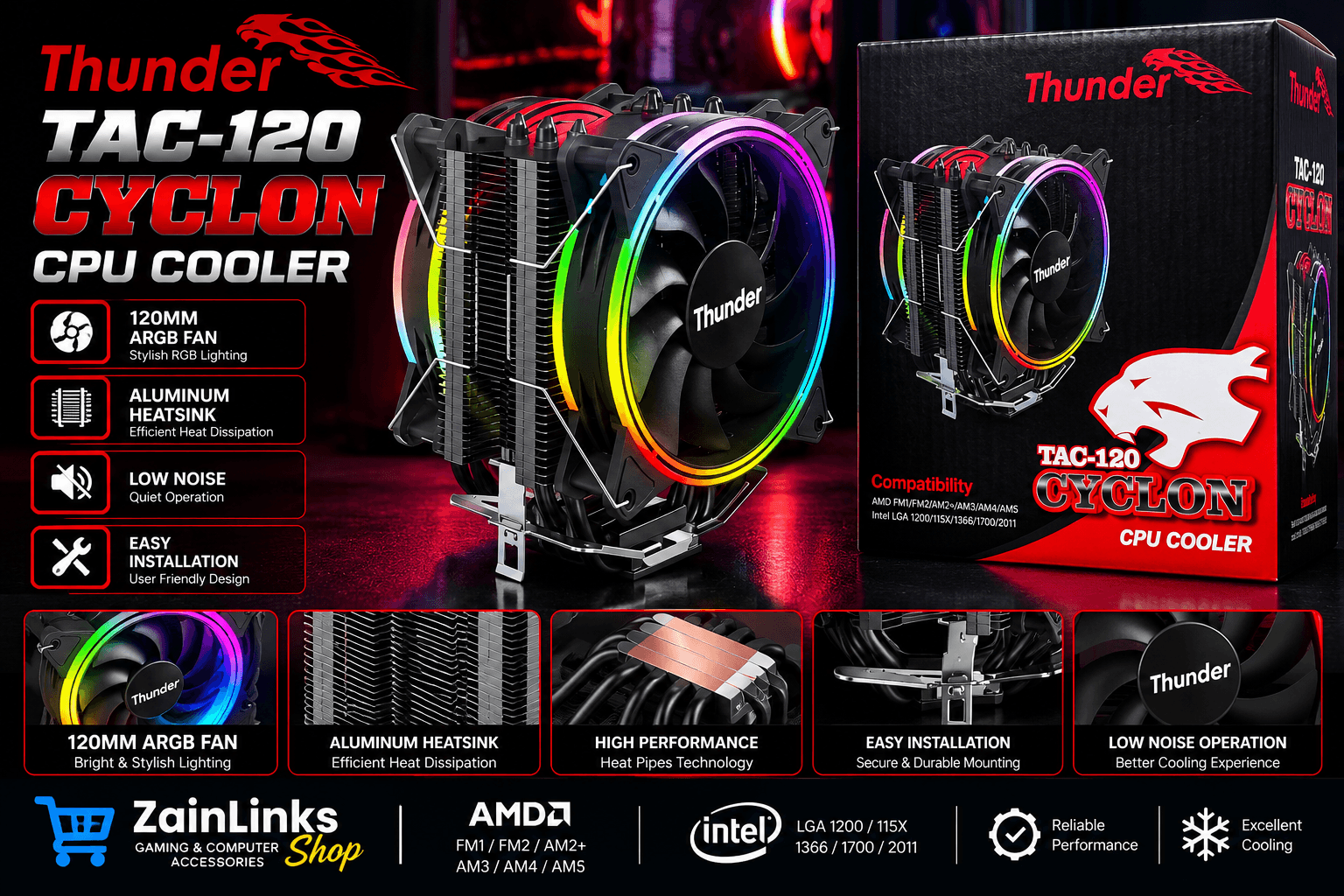 Thunder TAC-120 CYCLON CPU Cooler
